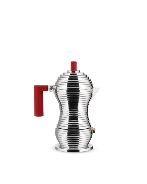 Kávovar Pulcina indukce 3 š. červený, Alessi