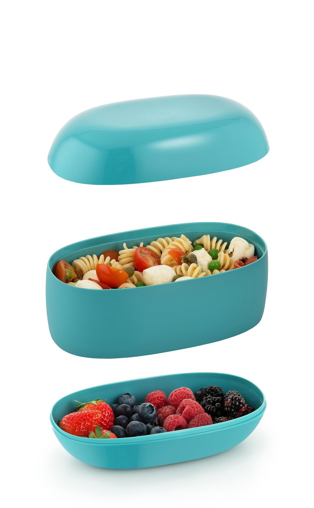 Lunch Box Alessi Food à Porter SA03 Y – Contenitore Pranzo 2 Scomparti Con Ghiaccio Sintetico, Rosso